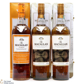 Macallan  The 1824 Series  2 x Gold Limited Edition Tin  Amber Tin 3 x 70cl