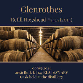 Glenrothes - 2014 Refill Hogshead #5415 - 217.6 Bulk L 68.0% | Held In Bond