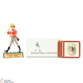 Johnnie Walker  Coasters x6  Figurine