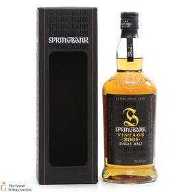 Springbank 2001 Vintage Bottled July 2009 Batch 1