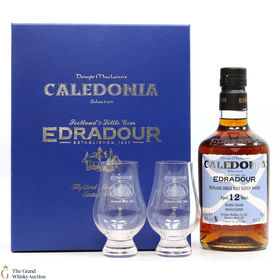 Edradour 12 Caledonia 2 Glasses