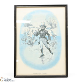 Johnnie Walker Whisky Sports  Skating 1820 By Tom Browne  Framed Print