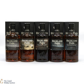 Highland Park  Keystones Series  Hobbister Shiel Quercus Yesnaby  Hillhead 5 x 70cl