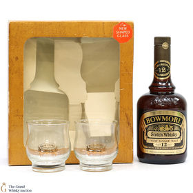 Bowmore  12 Year Old  2 Glasses  1980s 75cl