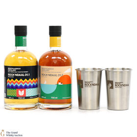 Bruichladdich  Rockndaal 011  012  Feis Isle 2022 2 x 70cl  Cups