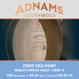 Adnams - 2015 Single Malt - 1st Fill Port Cask #6