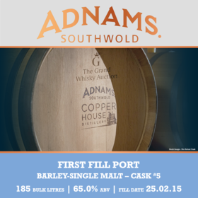 Adnams - 2015 Single Malt - 1st Fill Port Cask #5