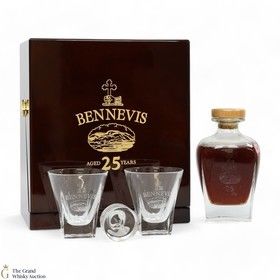 Ben Nevis  25 Year Old 1984  Sherry Cask Decanter  Glasses