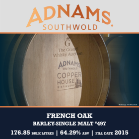 Adnams  2015 Single Malt  French Oak Cask 497