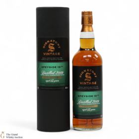 Speyside  15 Year Old 2009  1st Fill  Refill Oloroso Sherry Butts  Signatory 18