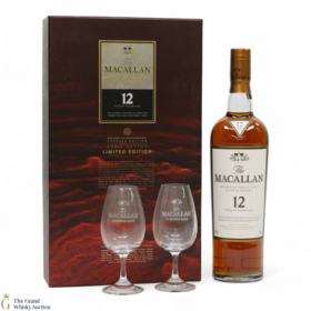 Macallan 12 Sherry Oak Ernie Button Gift Set