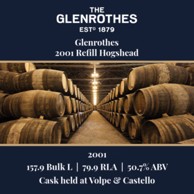 Glenrothes - 2001 Refill Hogshead - 157.9 Bulk L 50.7% ABV| Held In Bond