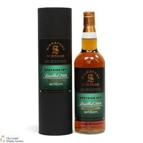 Speyside  15 Year Old 2009  1st Fill  Refill Oloroso Sherry Butts  Signatory 19