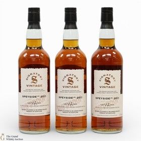 Speyside 13 2011 1st Fill Refill Oloroso Sherry Butt Signatory Vintage 100 Proof Edition 25 27 29 3 X 70cl