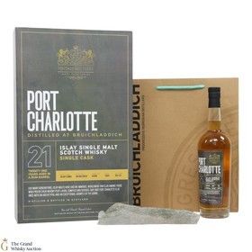 Port Charlotte 21 Year Old Single Cask 260 Vintage Bottlers Ltd With Collector s Edition Sculpture
