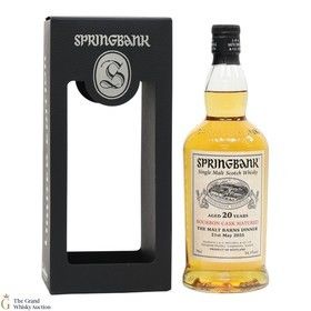Springbank 20 Year Old Bourbon Cask Matured The Malt Barns Dinner 2025