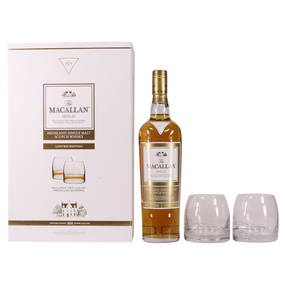 Macallan - The 1824 Series - Gold - Limited Edition with 2x Glasses