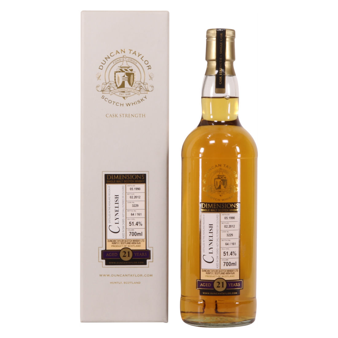 Clynelish - 21 Year Old (1990) - Dimensions - Duncan Taylor 
