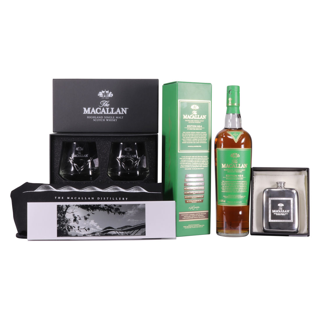 Macallan - Edition No.4, Limited Edition Paolo Pellegrin Print, Glasses & Hip flask - 2018
