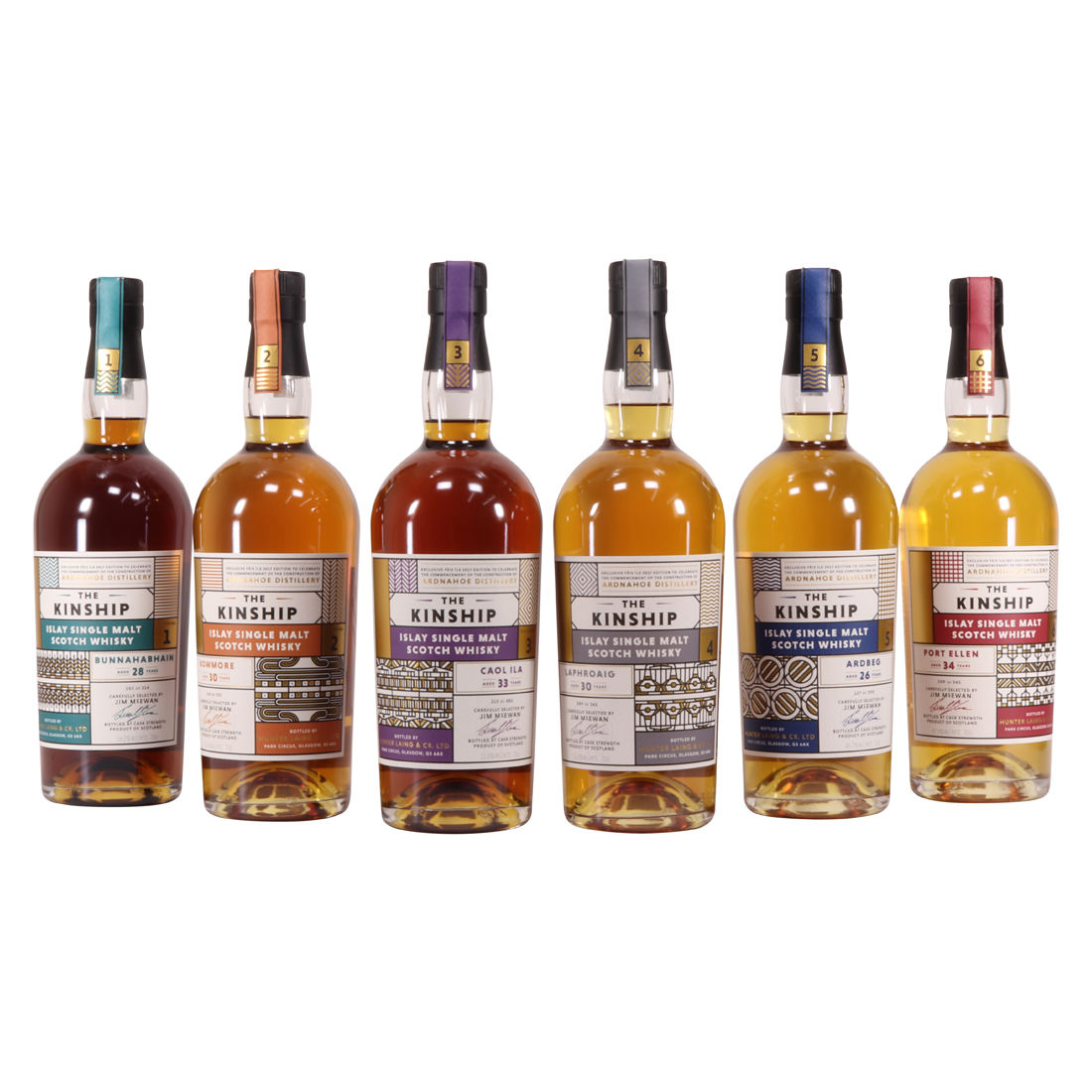 Hunter Laing - Kinship Signed Collection (6 x 70cl) & Booklet