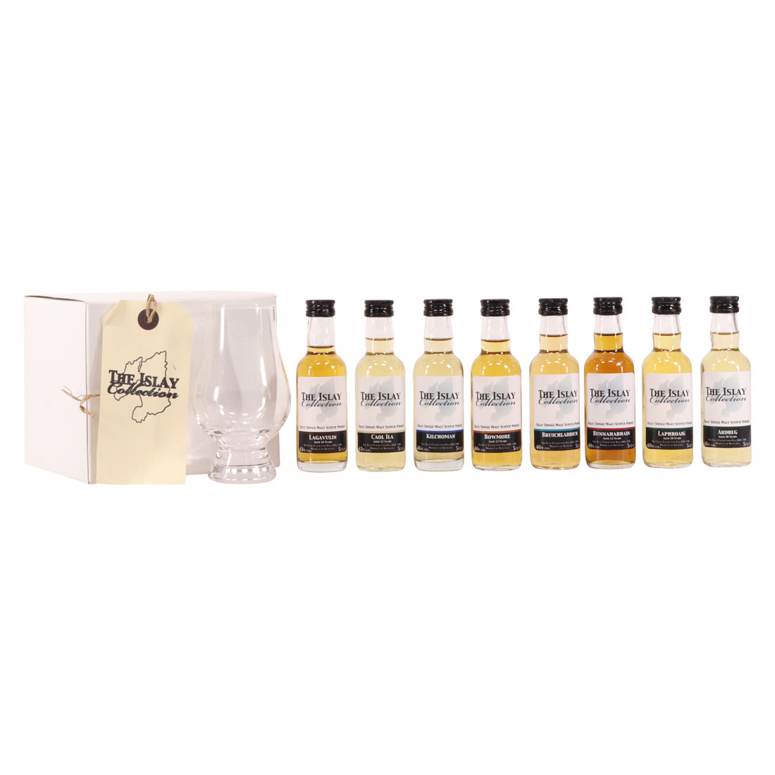 The Islay Collection - 8 x 5cl Minis with Glass