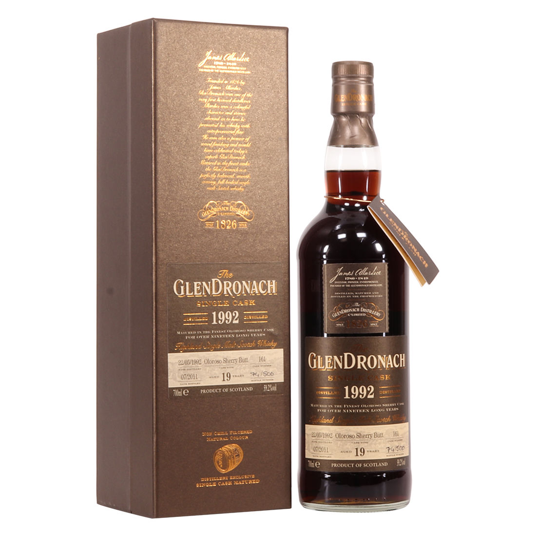 Glendronach - 19 Year Old - 1992 Single Cask #161