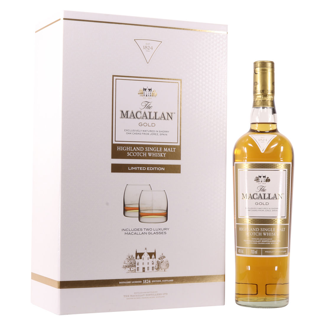 Macallan - The 1824 Series - Gold - Limited Edition with 2x Glasses