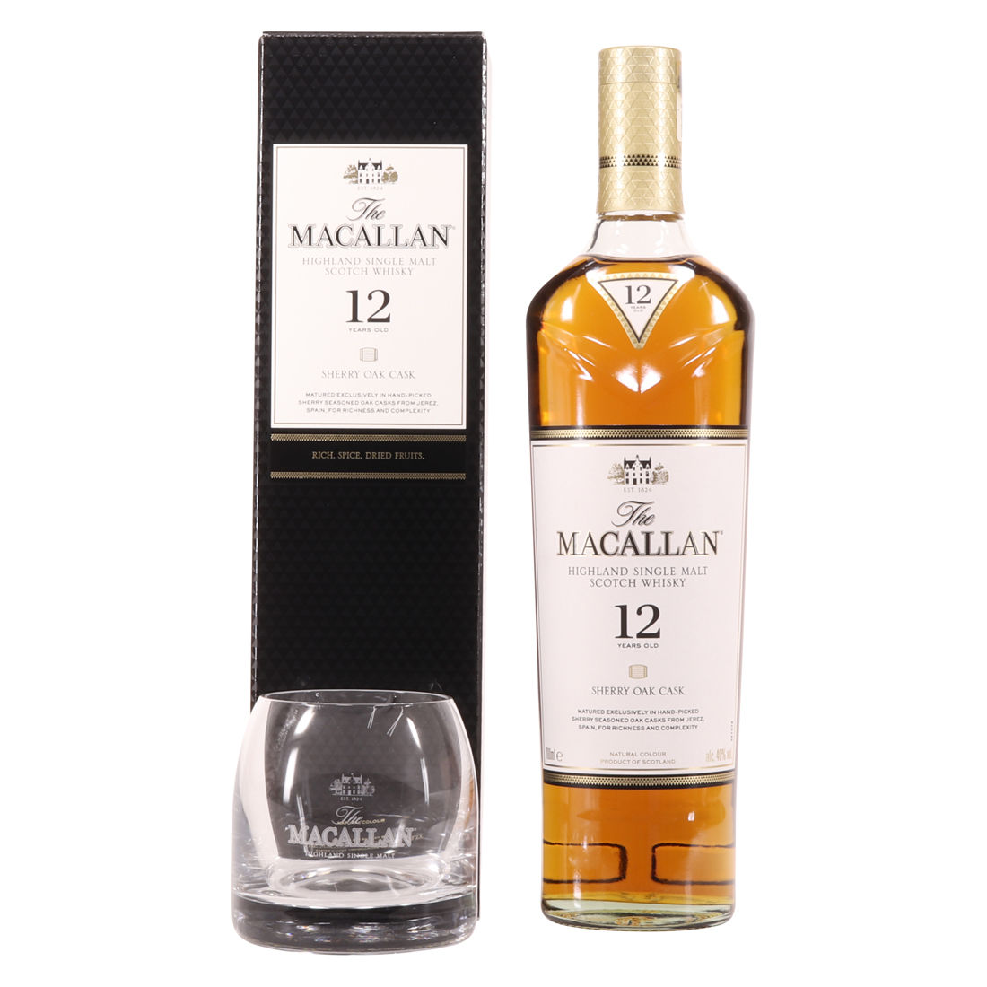 Macallan - 12 Year Old + 6 Glasses