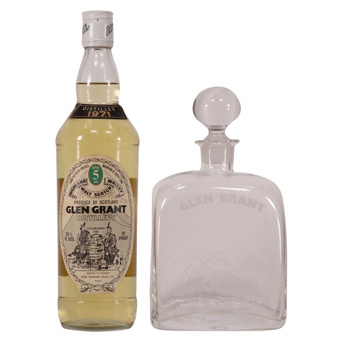 Glen Grant - 5 Year Old -1971 (with Decanter)
