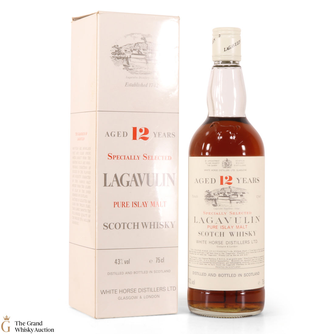 Lagavulin - 12 Year Old - White Horse 1980s