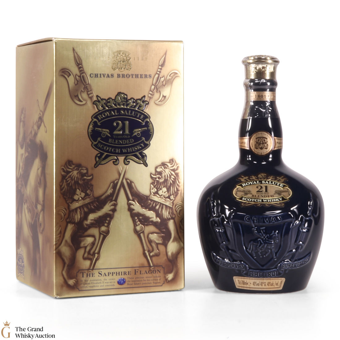 Chivas - Royal Salute - 21 Year Old - Sapphire Flagon