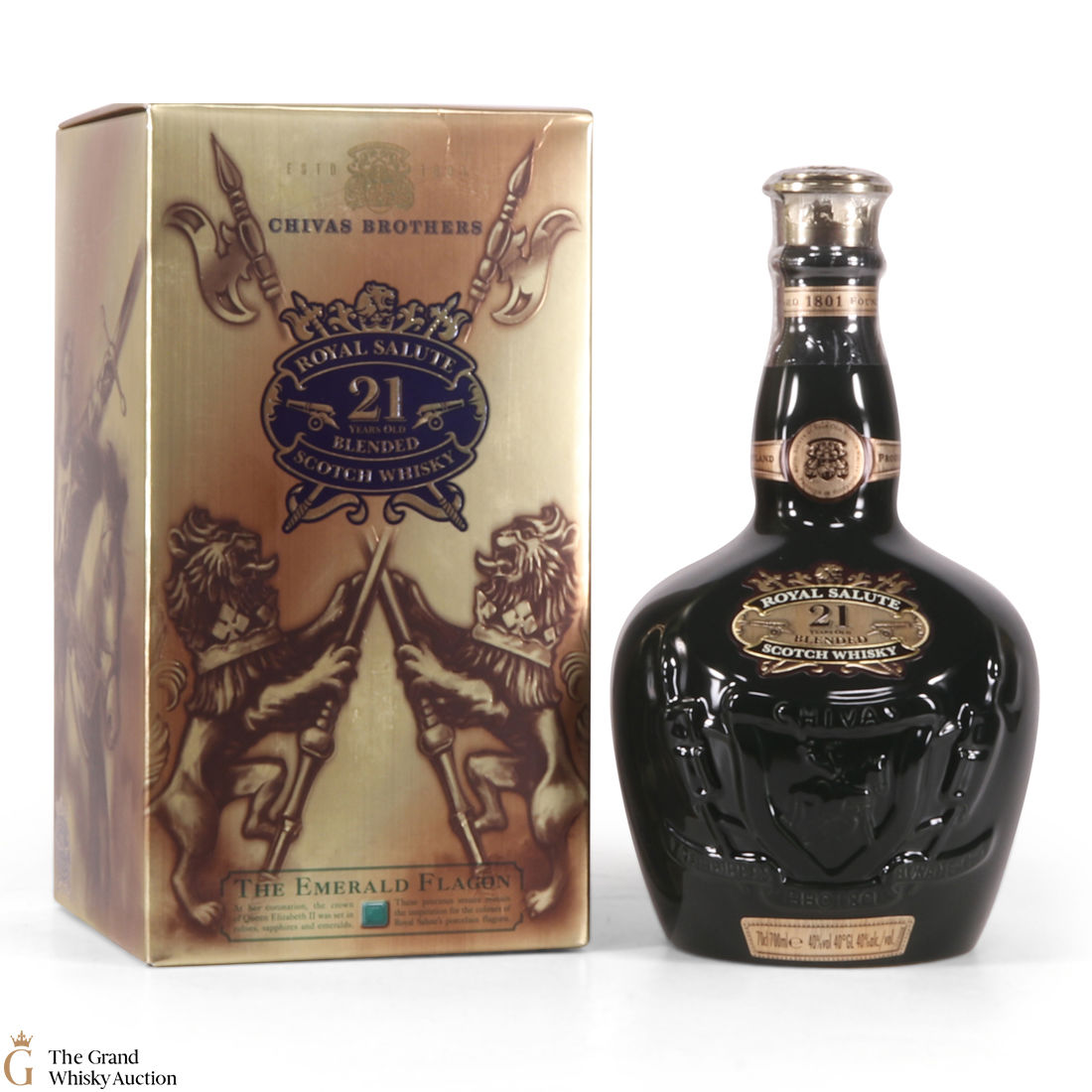 Chivas - 21 Year Old - Royal Salute - Emerald Flagon