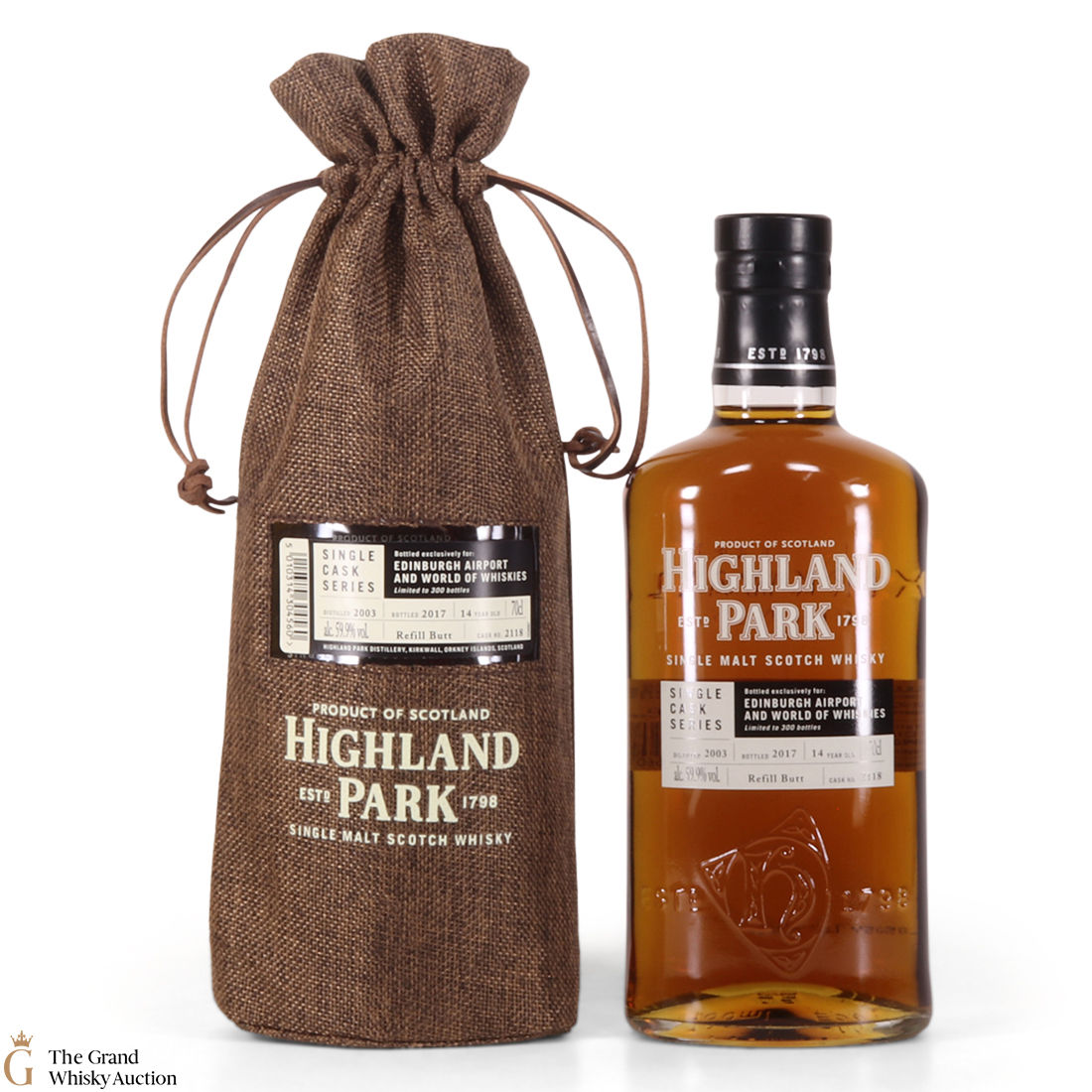 Highland Park - 14 Year Old - Single Cask #2118 - Edinburgh Airport and World of Whiskies
