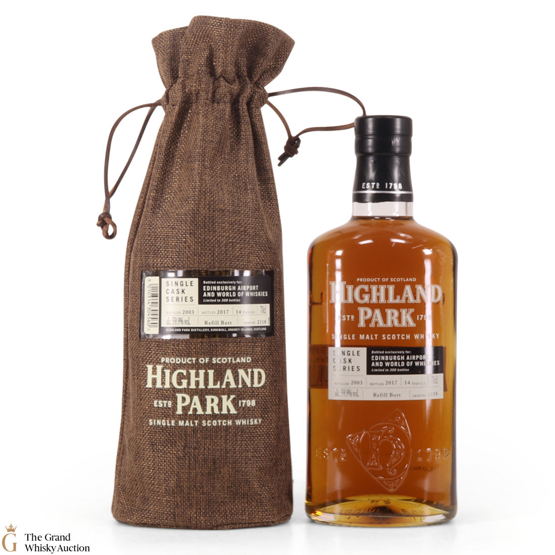 Highland Park - 14 Year Old - Single Cask #2118 - Edinburgh Airport and World of Whiskies