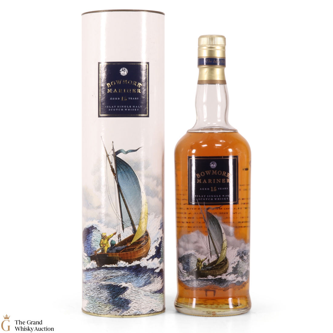 Bowmore - 15 Year Old - Mariner Screen Print - Blue Square