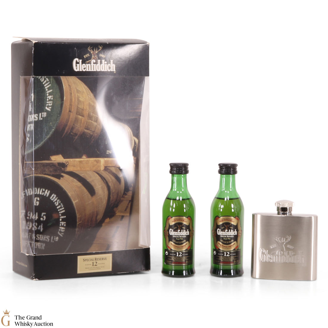 Glenfiddich - 12 Year Old (2 x 5cl & Hipflask)