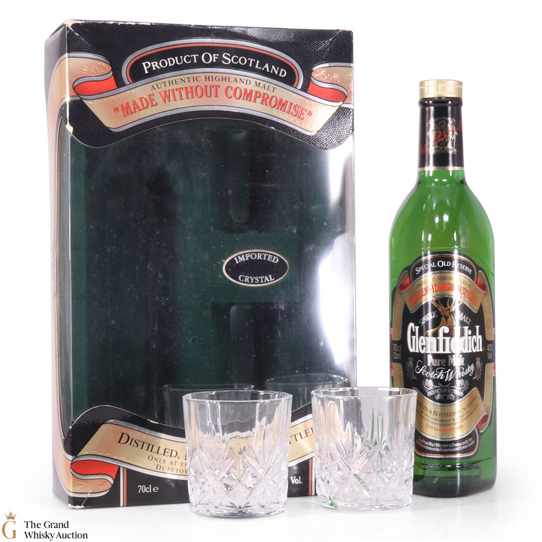 Glenfiddich - Pure Malt Set (with 2 x Crystal Glasses)