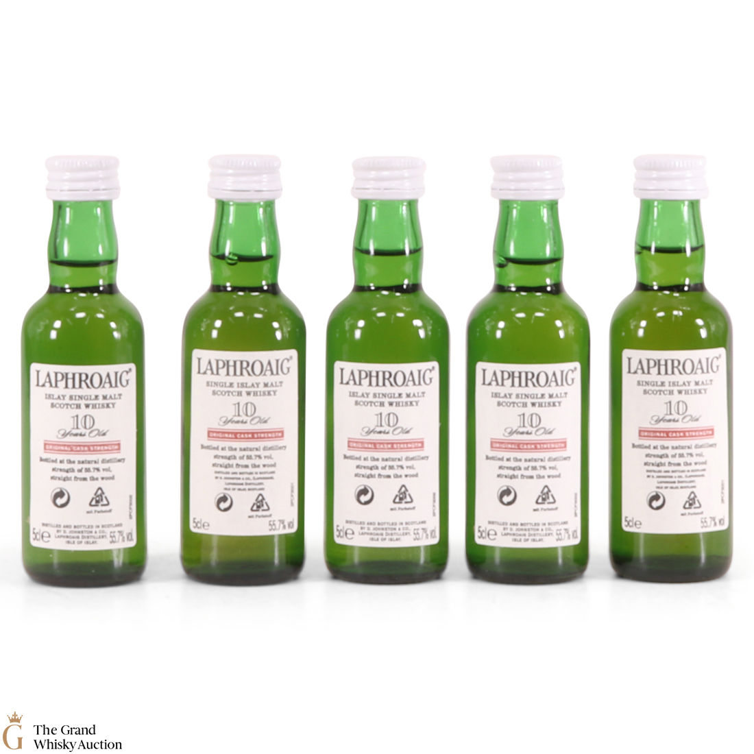 Laphroaig - 10 Year Old - Cask Strength 55.7% (5 x 5cl)