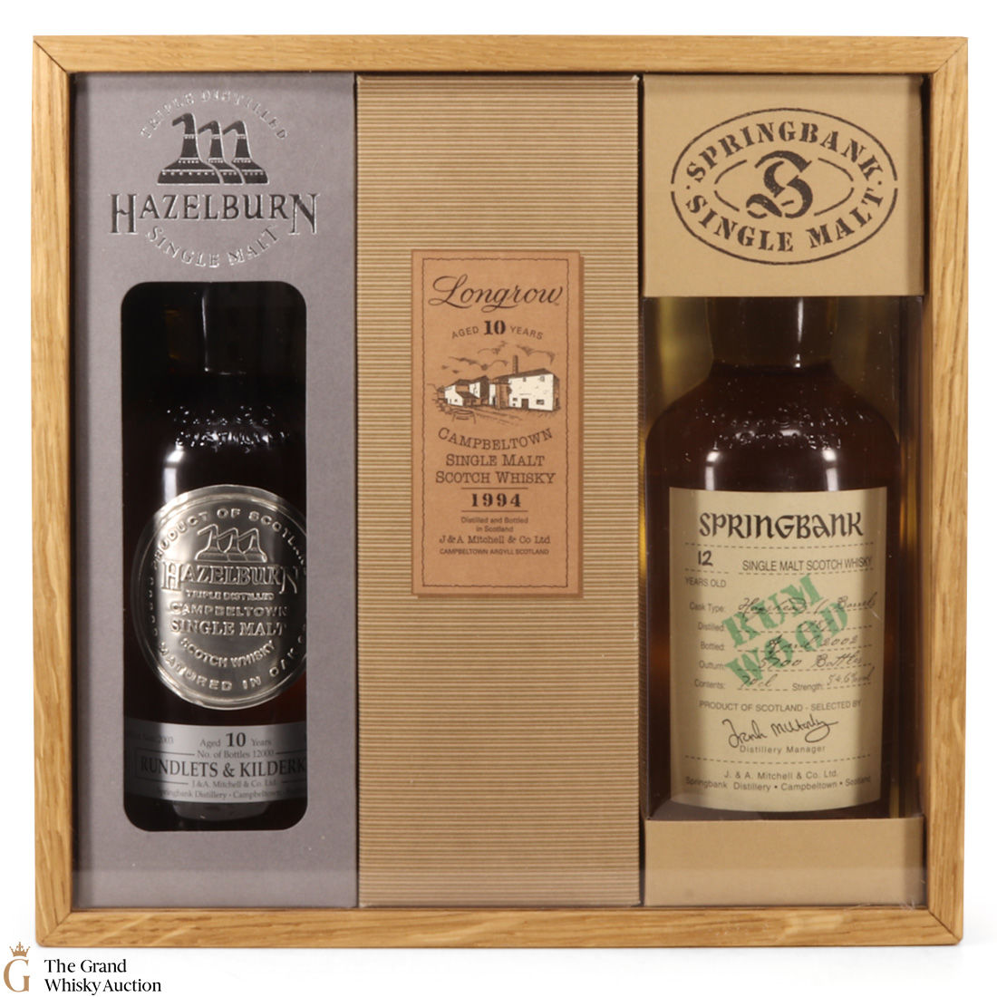 Campbeltown Selection - Hazelburn 10, Longrow 10, Springbank 12.