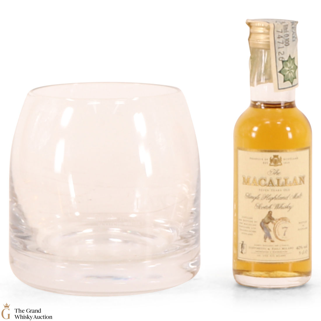 Macallan - 7 Year Old - Giovinetti Selection 1990s (5cl) (& glass)
