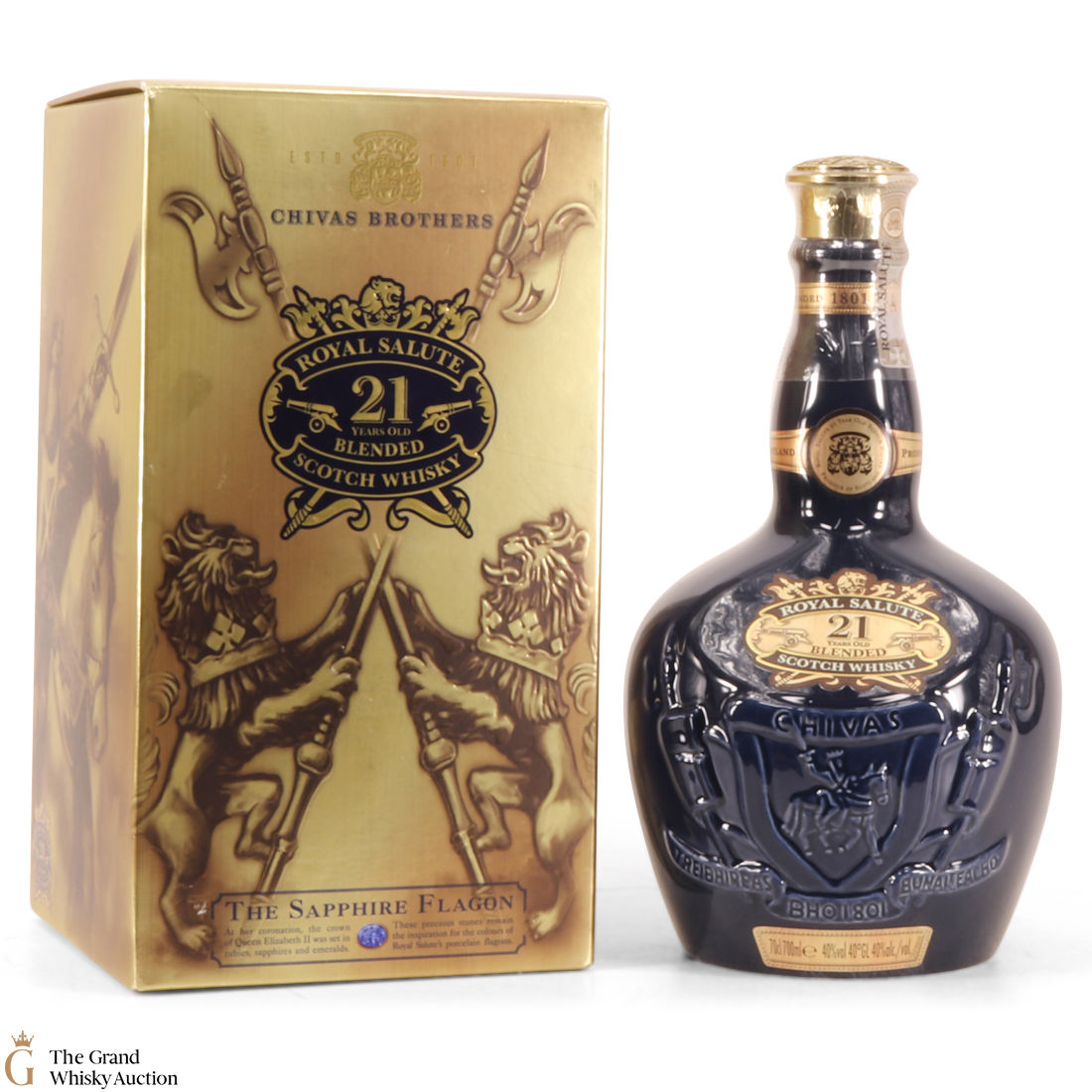Chivas - Royal Salute - 21 Year Old - Sapphire Flagon