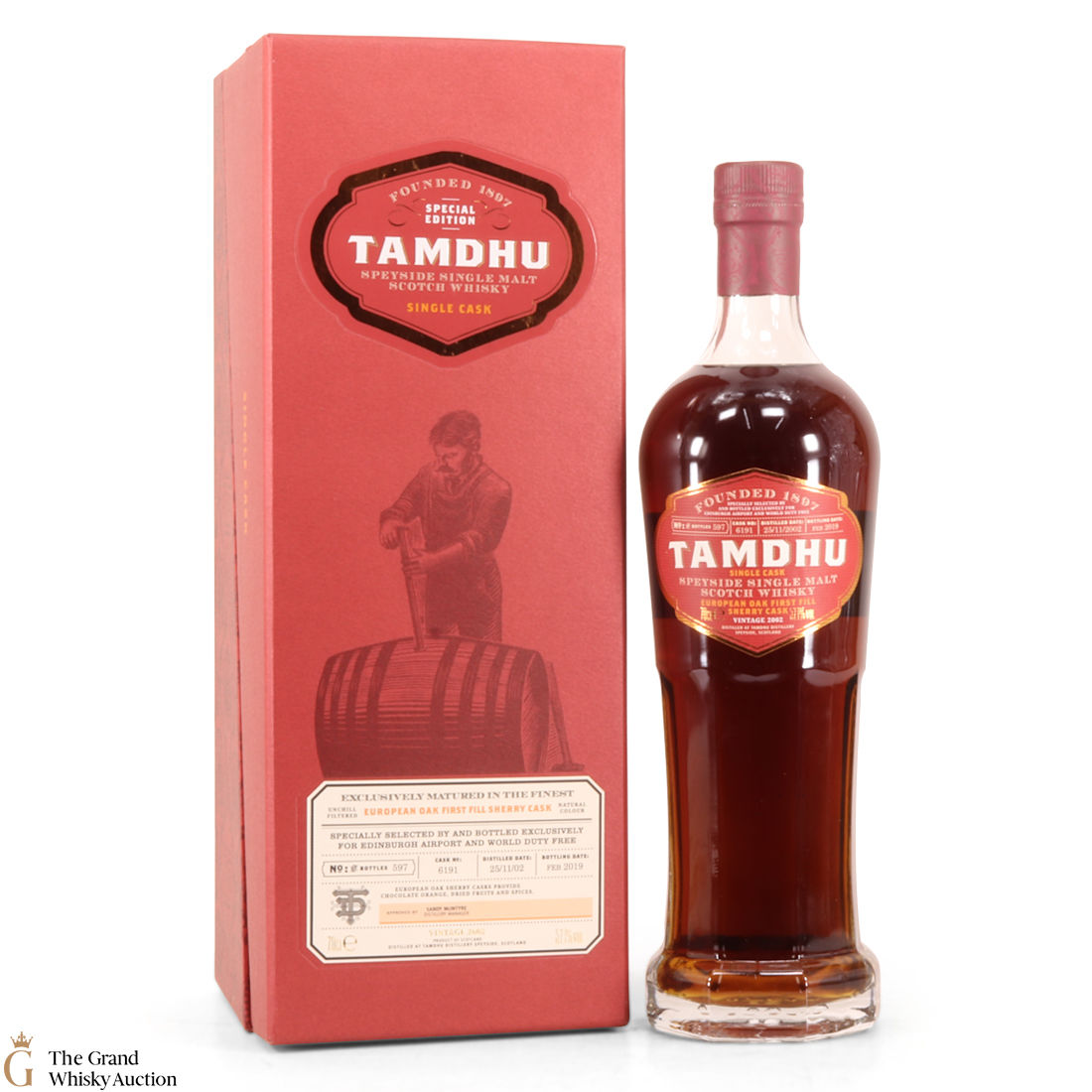 Tamdhu - 2002 Single Cask #6191 - Edinburgh Airport 