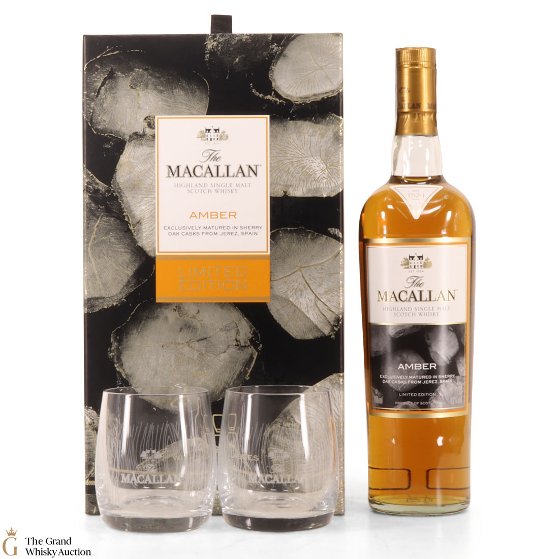 Macallan - Amber - Limited Edition with 2x Glasses