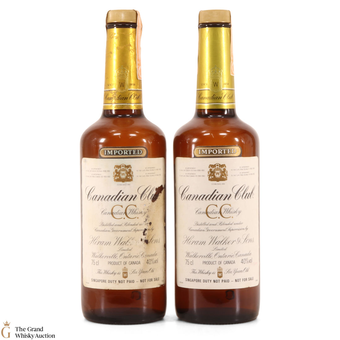 Canadian Club 1980s 2 x 75cl