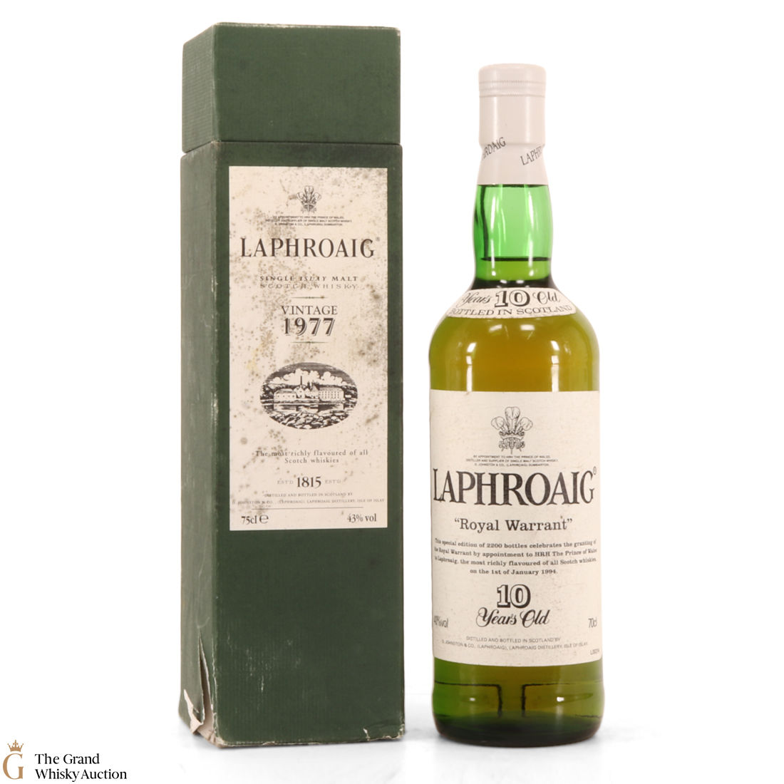 Laphroaig - 10 Year Old - 1994 Royal Warrant 