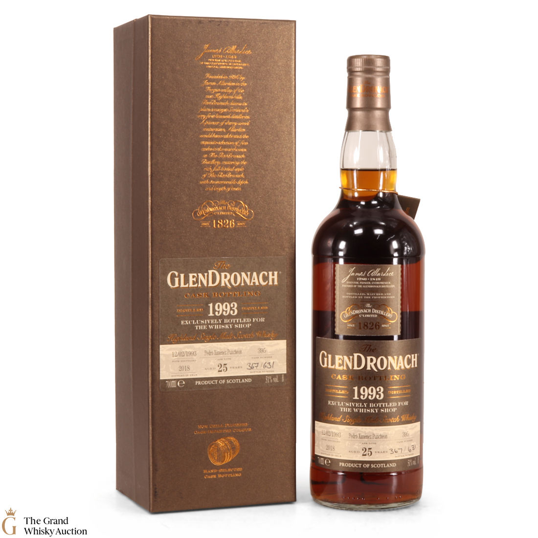 Glendronach - 25 Year Old - 1993 PX Cask #395