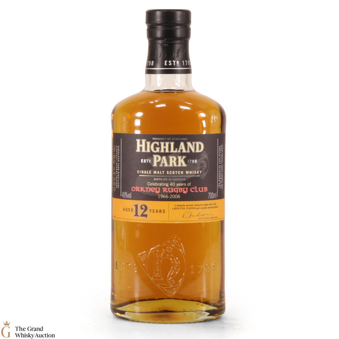 Highland Park - 12 Year Old - 40 Years of Orkney Rugby Club