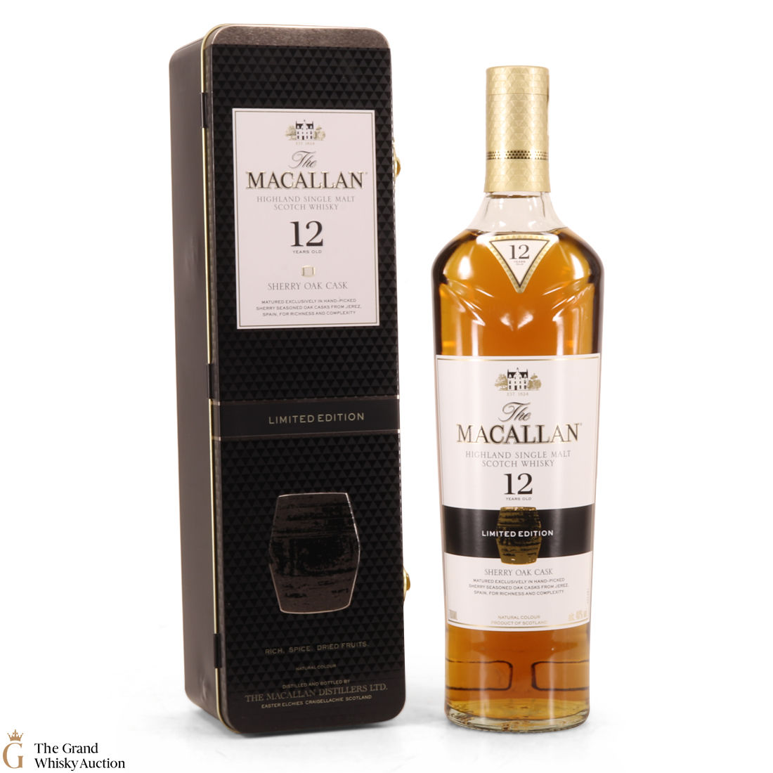 Macallan - 12 Year Old - Sherry Oak  - Limited Edition Tin