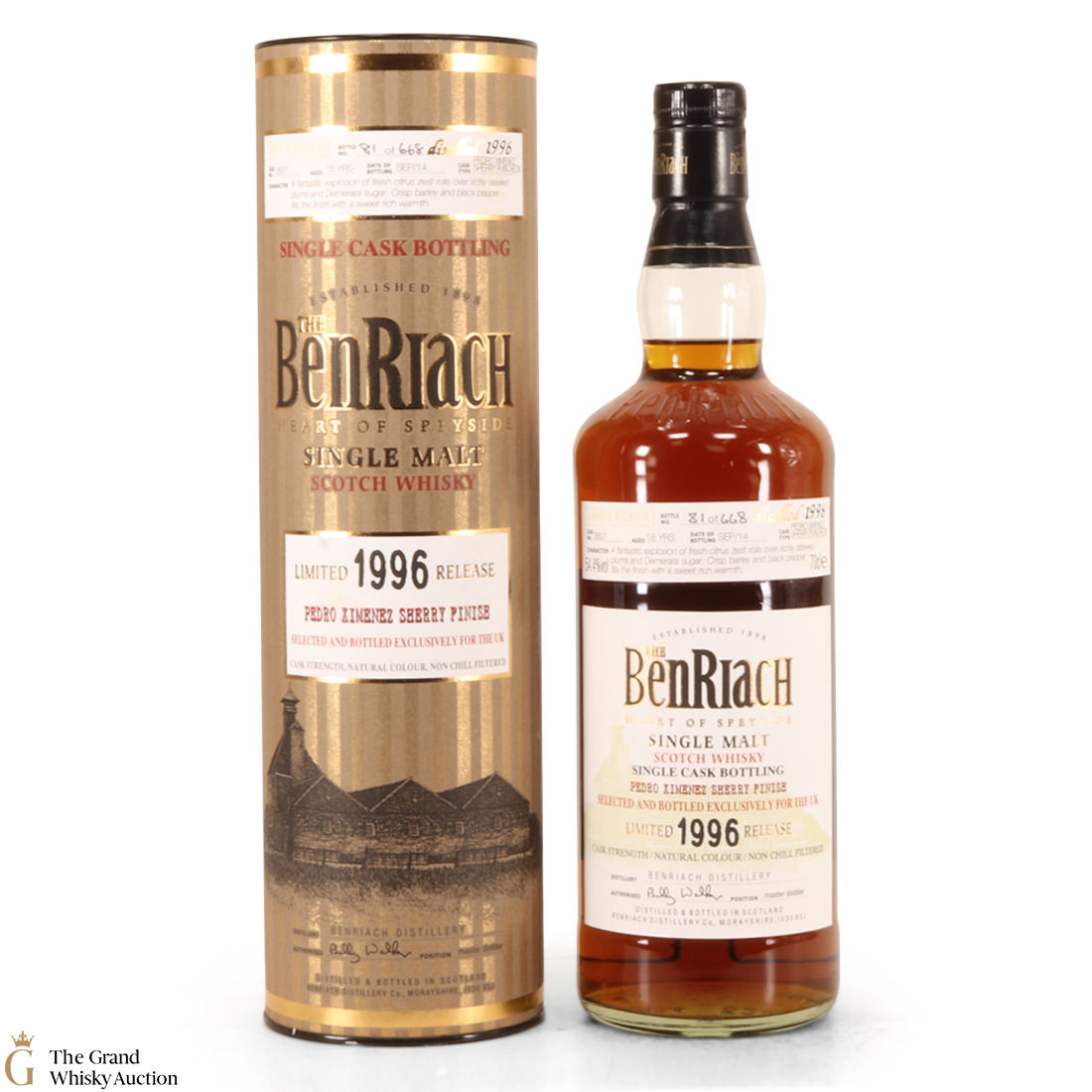 Benriach - 18 Year Old #3610 1996 Single Cask Pedro Ximenez Finish