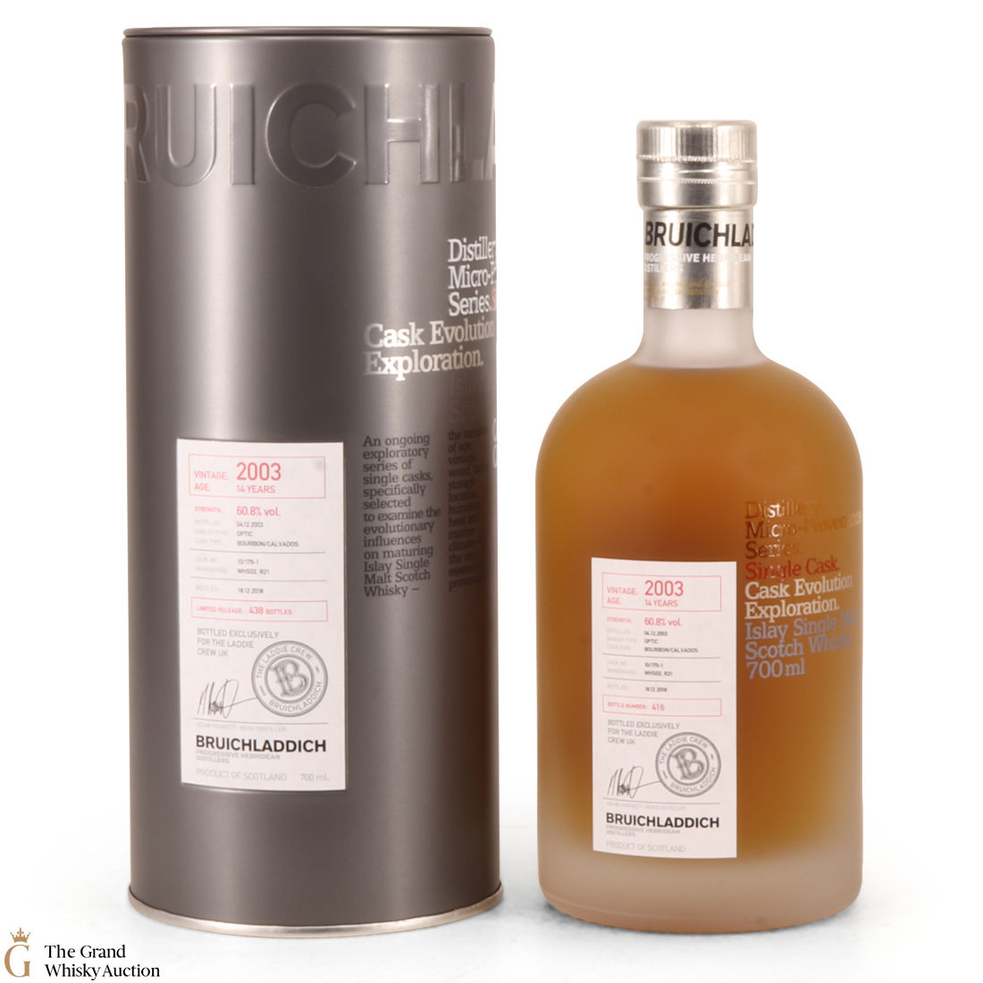 Bruichladdich - 2003 14 Year Old -  Micro Provenance Bourbon/ Calvados